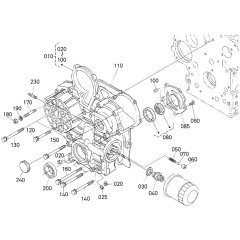 Gear Case Assembly for Kubota V1505-EB Engine