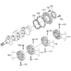 Main Bearing Case Assembly for Kubota V1505-EB Engine