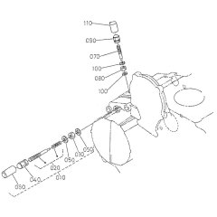 Engine Stop Lever Assembly for Kubota V1505-T-B Engine