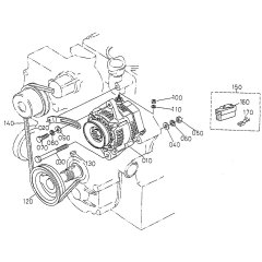 Pulley Assembly for Kubota V2203-EB Engine