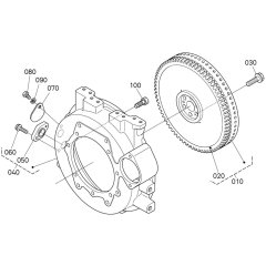 Flywheel Assembly for Kubota V2403-CR-E5B Engine