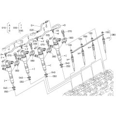 Glow Plug Assembly for Kubota V2403-CR-E5B Engine