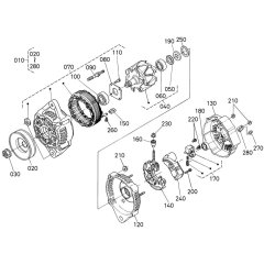 Alternator Assembly for Kubota V2403-CR-E5B Engine
