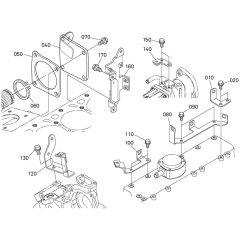 Harness Support Assembly for Kubota V2403-CR-E5B Engine