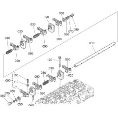 Rocker Arm Assembly for Kubota V2403-CR-E5B Engine