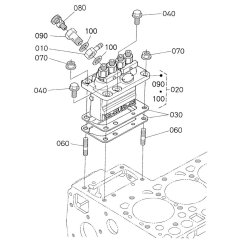 Injection Pump Assembly for Kubota V2403-M-E2B Engine
