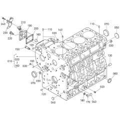 Crankcase Assembly for Kubota V2403-M-E3B Engine