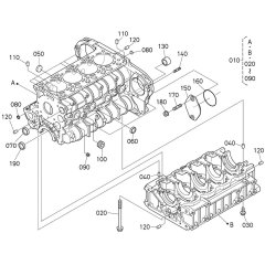Crankcase Assembly for Kubota V2607-CR-E5B Engine