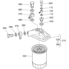Fuel Filter Assembly for Kubota V2607-CR-E5B Engine