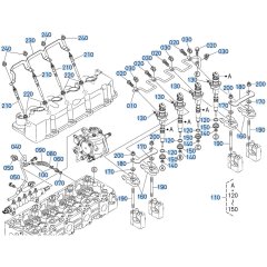 Nozzle Holder Assembly for Kubota V2607-CR-T-E5 Engine