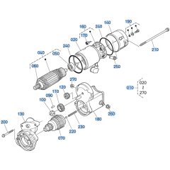Starter Assembly for Kubota V2607-CR-T-E5 Engine