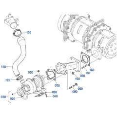 Turbocharger Assembly for Kubota V2607-CR-T-E5 Engine