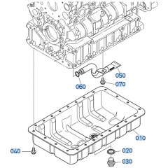Oil Pan Assembly for Kubota V2607-CR-T-E5 Engine