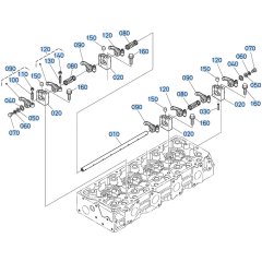 Rocker Arm Assembly for Kubota V2607-CR-T-E5 Engine