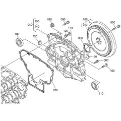 Flywheel Assembly for Kubota V2607-DI-T-E3B Engine