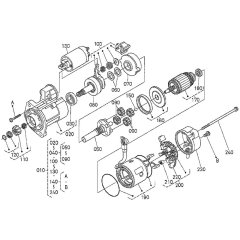 Starter Assembly for Kubota V2607-DI-T-E3B Engine