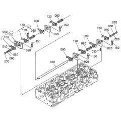 Rocker Arm Assembly for Kubota V2607-DI-T-E3B Engine