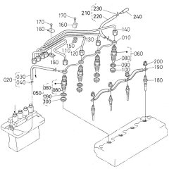 Nozzle Holder Assembly for Kubota V3300-T-E2B Engine