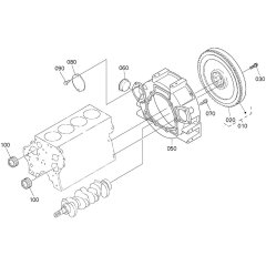 Flywheel Assembly for Kubota V3300-T-E2B Engine