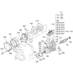 Pump Housing Assembly for Kubota V3300DI-E2B Engine