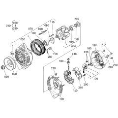 Alternator Assembly for Kubota V3300DI-E2B Engine