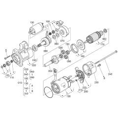 Starter Motor Assembly for Kubota V3600-E3B Engine