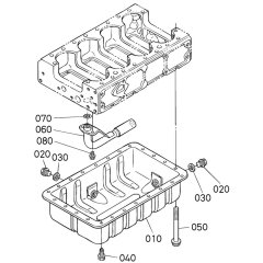 Oil Pan Assembly for Kubota V3600-E3B Engine