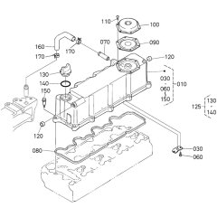 Head Cover Assembly for Kubota V3600-E3B Engine