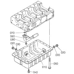 Oil Pan Assembly for Kubota V3600-T-E3B Engine