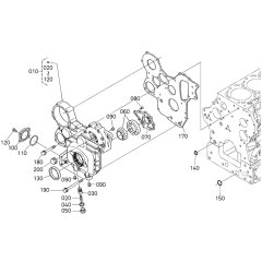 Gear Case Assembly for Kubota V3600-T-E3B Engine