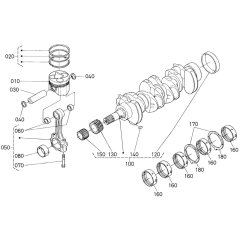 Crankshaft, Piston Assembly for Kubota V3600-T-E3B Engine