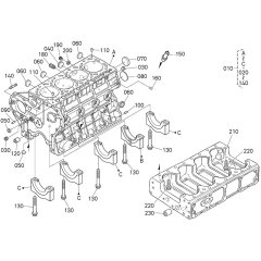 Crankcase Assembly for Kubota V3600-T-E3CB Engine