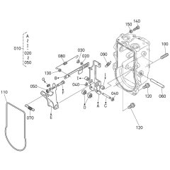 Fork Lever Assembly for Kubota V3600-T-E3CB Engine