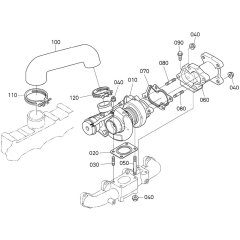Turbocharger Assembly for Kubota V3600-T-E3CB Engine