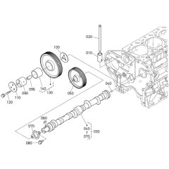 Camshaft Assembly for Kubota V3600-T-E3CB Engine