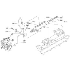 Common Rail Assembly for Kubota V3800-CR-TI-E4B Engine