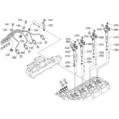 Nozzle Holder Assembly for Kubota V3800DI-T-E3B Engine