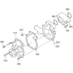 Water Pump Assembly for Kubota V3800DI-T-E3B Engine