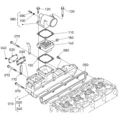 Inlet Manifold Assembly for Kubota V3800DI-T-E3B Engine