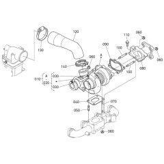 Turbocharger Assembly for Kubota V3800DI-T-E3B Engine