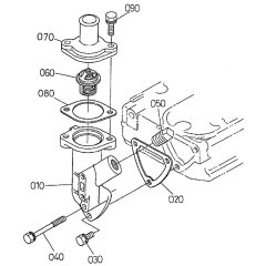 Water Flange Assembly for Kubota WG750-E Engine