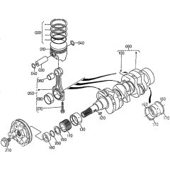 Crankshaft, Piston Assembly for Kubota WG750-E Engine