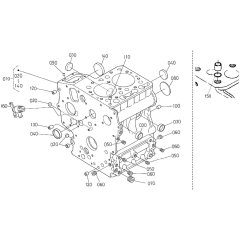 Crankcase Assembly for Kubota Z482-E2B Engine