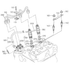 Nozzle Holder Assembly for Kubota Z482-EB Engine