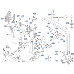 ROPS Assembly for Kubota ZD1011 Zero-Turn Mower