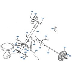 Handle Frame Assembly for Kubota AT25 Tiller