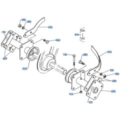 Blade Shaft Assembly for Kubota AT70S Tiller