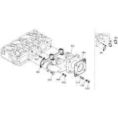 Exhaust Manifold Assembly for Kubota D600-BBS Engine