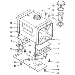 Fuel Tank Assembly for Kubota D750-BC Engine