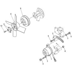 Dynamo Assembly for Kubota D950-BBS Engine